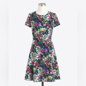 J Crew Floral Printed Flutter Women's Dress